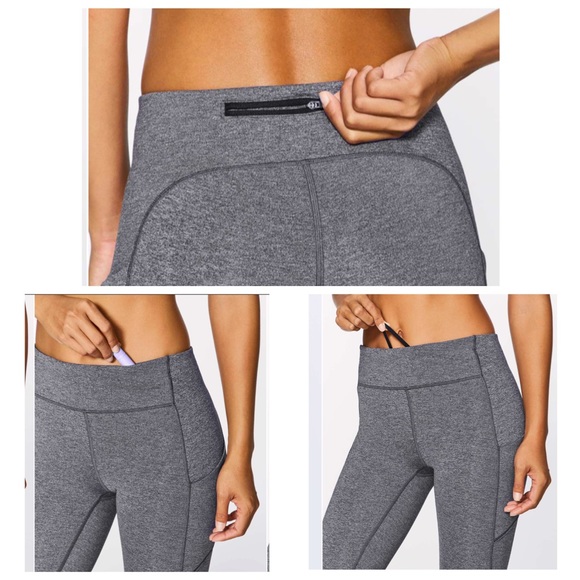 Lululemon gray leggings with pockets size 4 - Picture 3 of 12
